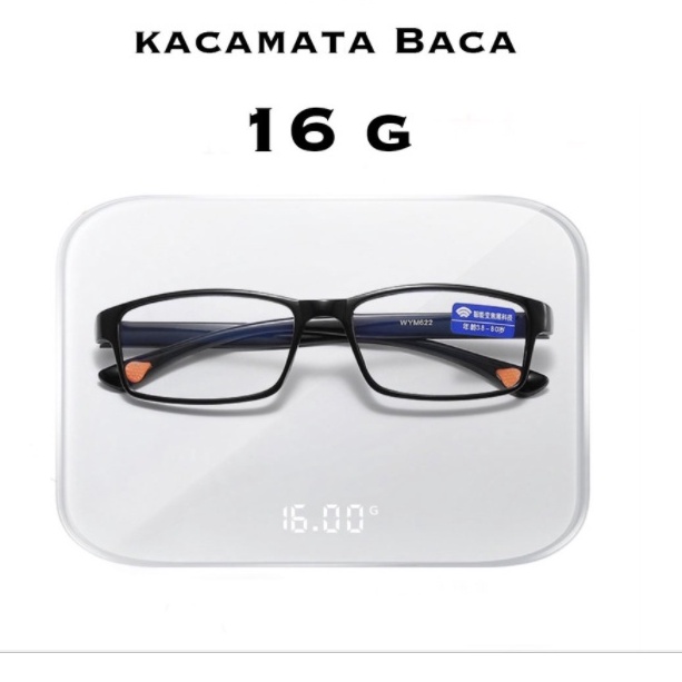 Kacamata Baca Lensa Plus Anti RadiasiKacamata Pria Reading Glasses Frame Kacamata Bisa Jalan dan Nonton TV