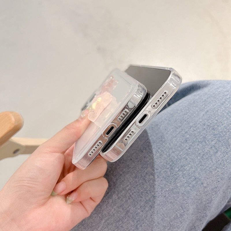 Casing iPhone 13 12 11 Pro MAX X XR XS MAX 7 8 Plus Transparan Motif Beruang Kecil