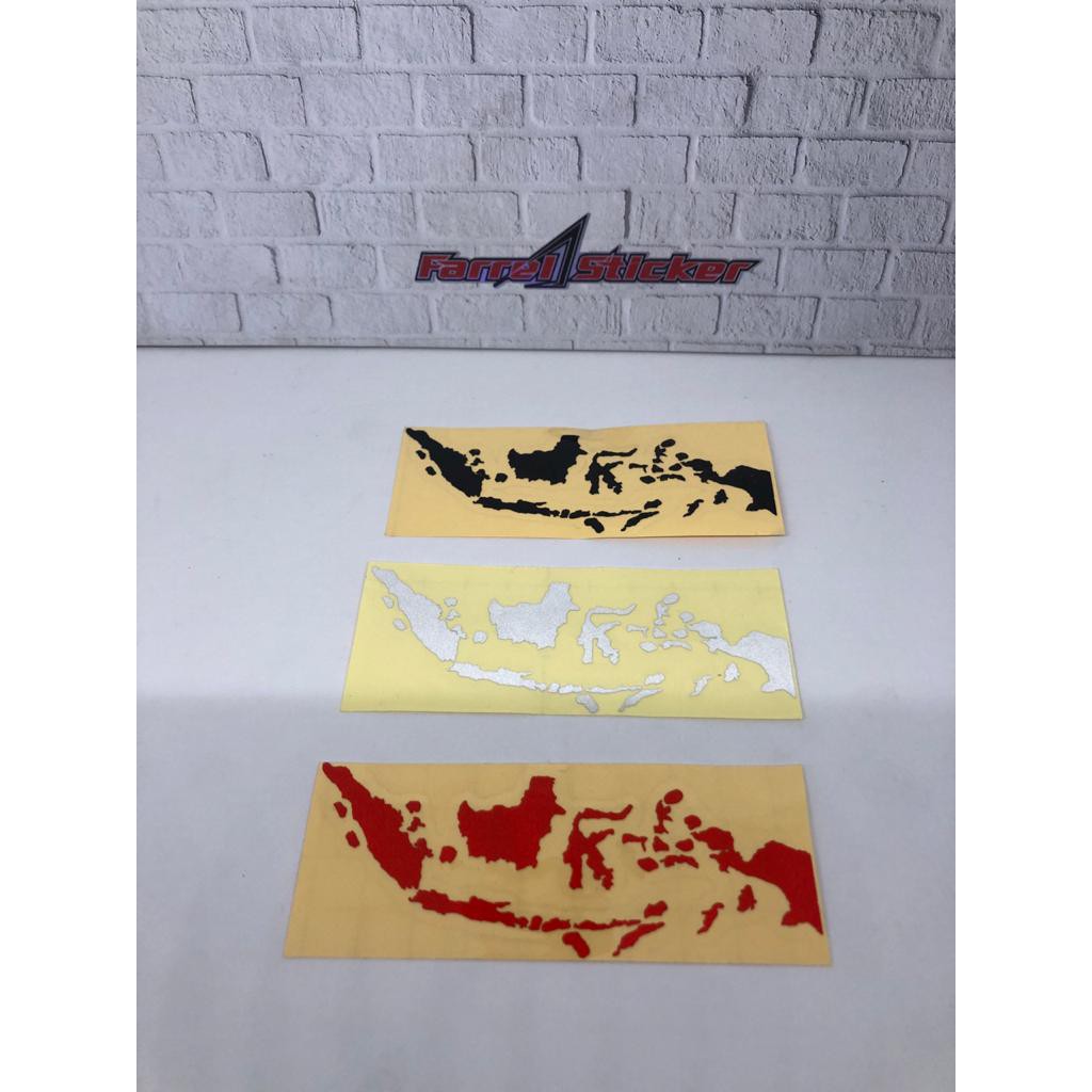 stiker sticker peta INDONESIA 10 CM sepeda