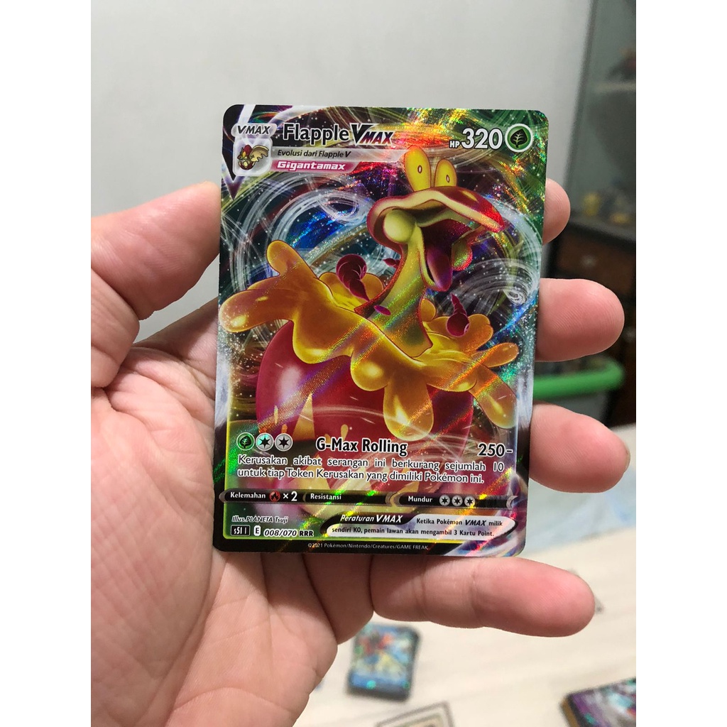 Kartu Pokemon TCG Flapple VMax RRR s5I Master Ichigeki Venusaur Leafeon Original Indonesia