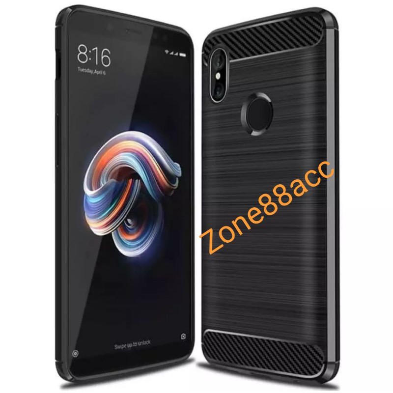 Silicon Case XIAOMI 6X Mi A2 Softcase iPAKY Carbon Casing Cover TPU