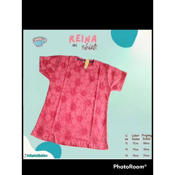 KAOS CALLYSTA PENDEK REINA SIZE 12-16