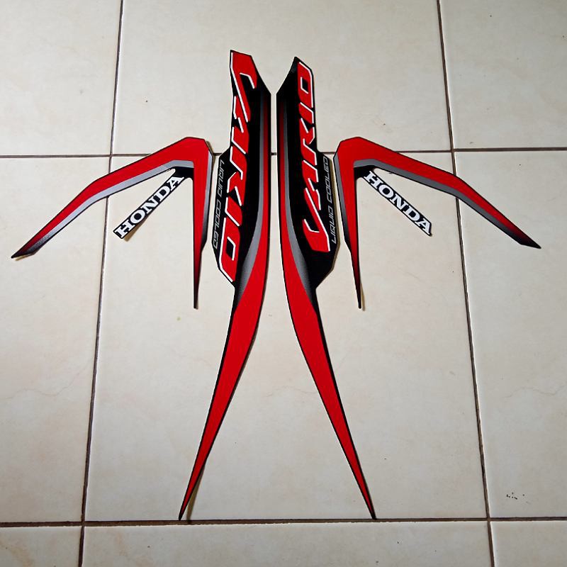 stiker striping motor vario esp 150 2019 hitam merah
