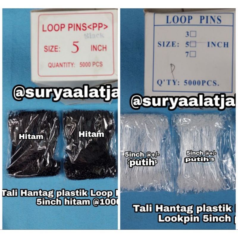 Tali Hantag plastik Lookpin (5in) P/H 1ktk@5000pcs rp.36.000/ktk