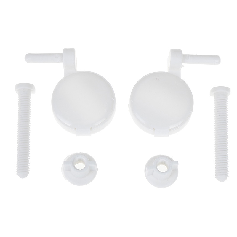 {LUCKID}1set/2Pcs Plastic Toilet Seat Screws Fixings Fit Toilet Seats Hinges Repair Tools