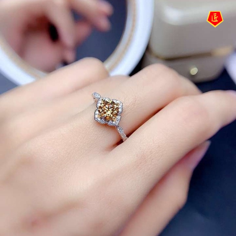 [Ready Stock]Pt950 Natural Morganite Lace Ring for Women