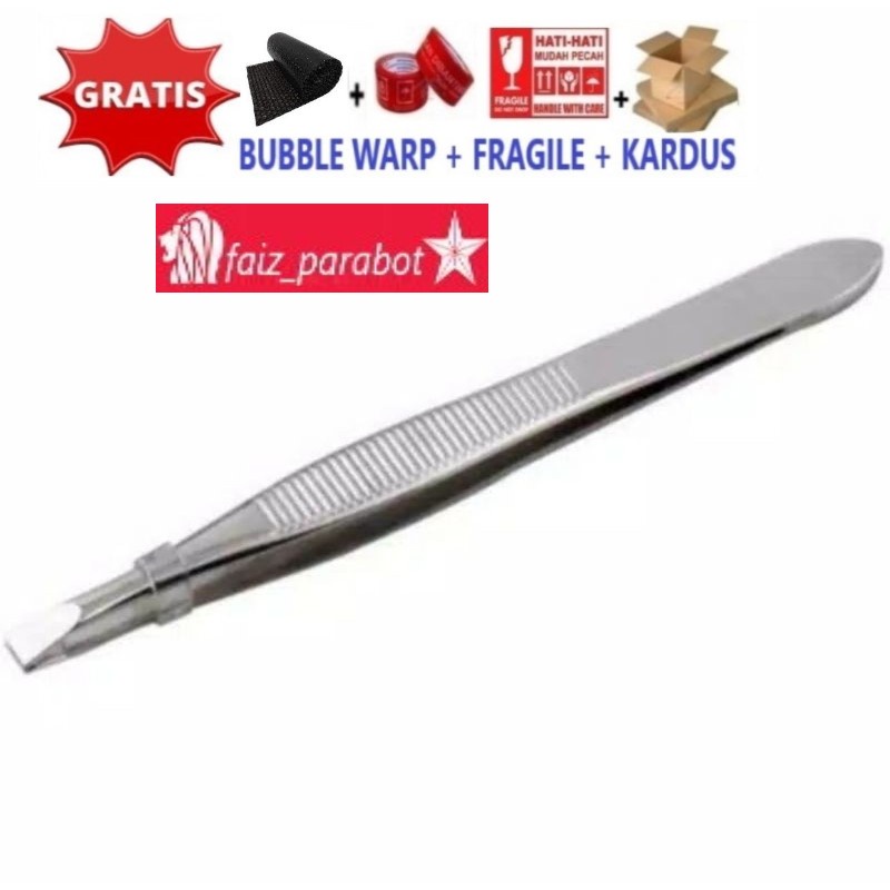 Pinset / Penjepit / Pencabut Bulu / Rambut / Alis Bahan Metal STAINLS