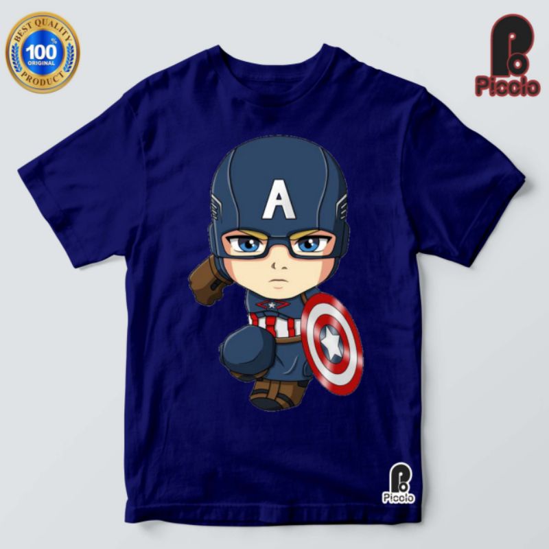 BAJU KAOS ANAK ANAK CAPTEN AMERIKA BAHAN CATTON