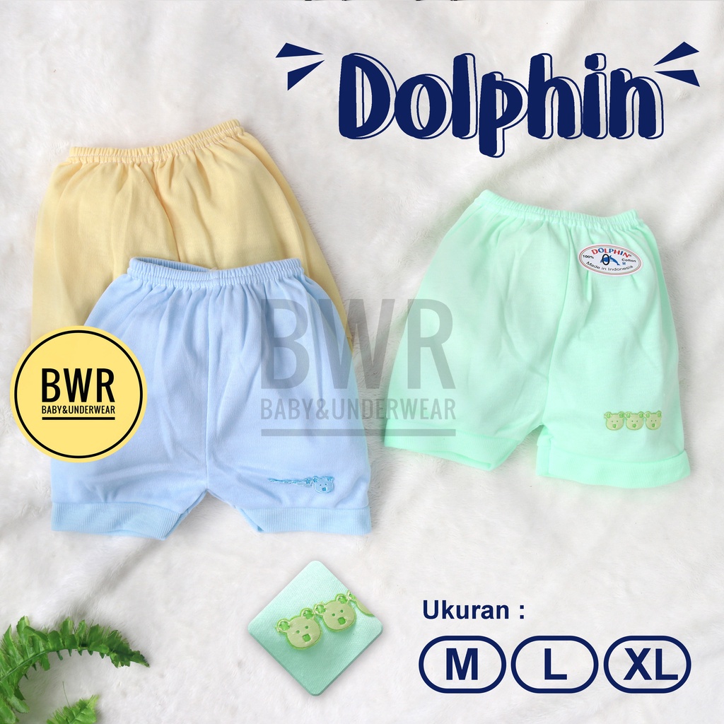 Celana PENDEK Kotak Dolphin / Tisuka 3pc / 6pc Warna Celana Pendek Bayi Termurah Warna Mix - Bwr