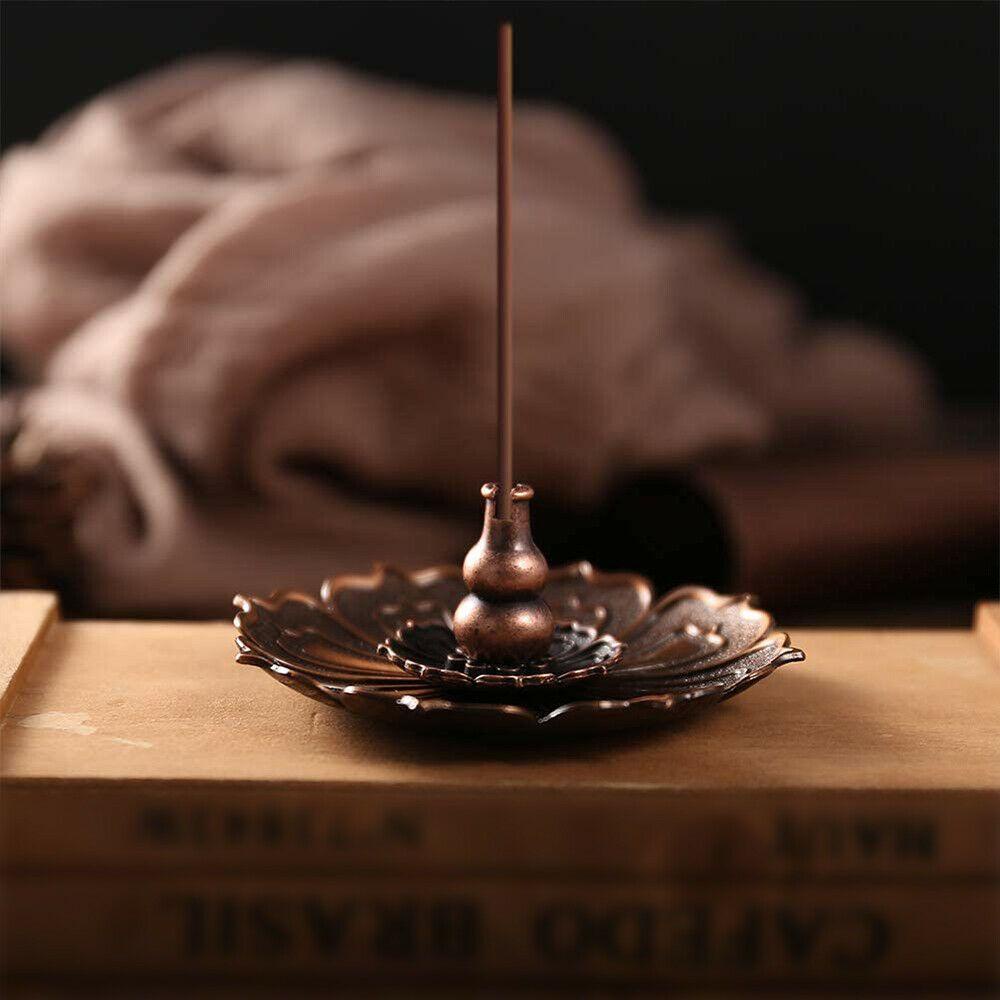 R-flower Incense Stick Holder Teahouse Dekorasi Aksesoris Lotus Flower Buddhism Cone Incense Insense Abu Kerucut Pedupaan