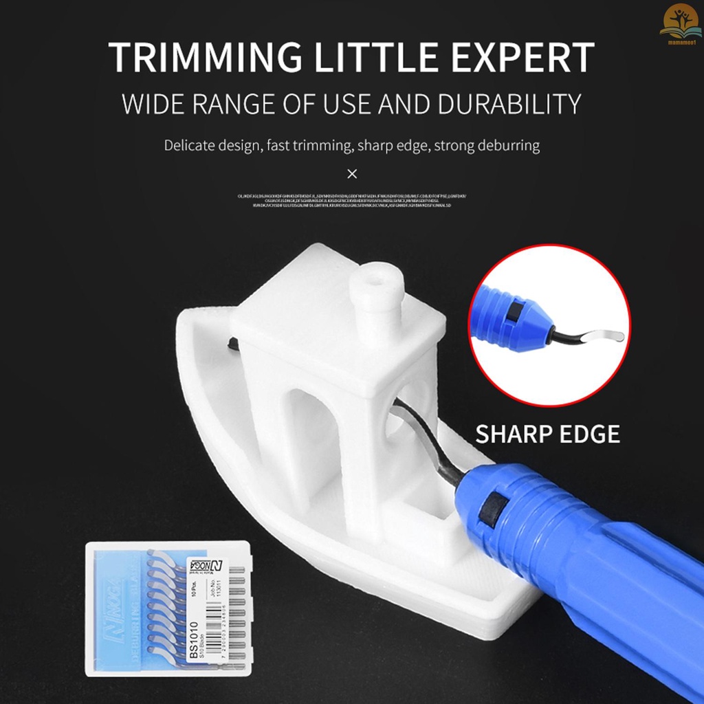 3D Printer Trimming Tool Model Trimming Kni-fe Scraper Deburring Polishing Cutter with 10 Replacement Blades