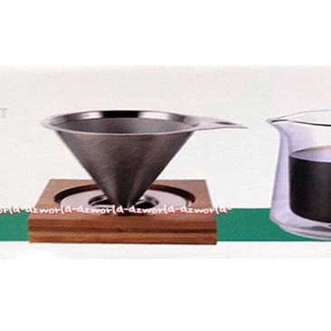 Delicia Four Over Coffee Dripper Set 350ml Alat Pembuat Kopi Seduh Manual Dengan Saringan Kopi Corong Drip