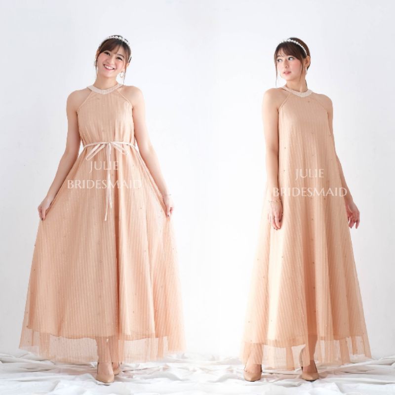 READY HERA dress by JULIE bridesmaid • bridesmaid • maternity • party • long dress • plisket • white