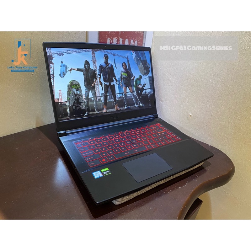 LAPTOP MSI GF63 Gaming Series Core i7-9750H Ram 16gb Ssd PCIe Nvme 512gb Nvidia gtx 1650ti Max Q 4gb