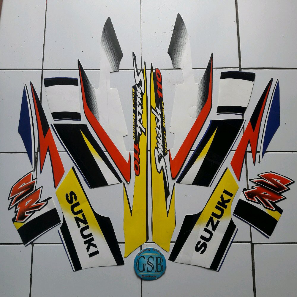 Variasi striping smash sr 110 2005 biru