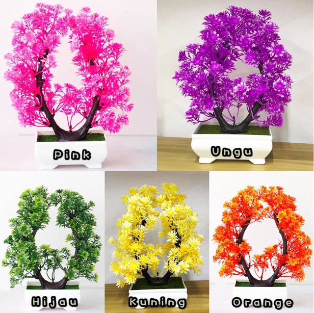 AM560 Bunga Plastik / Pajangan Bunga Artifisial / Vas petak-1