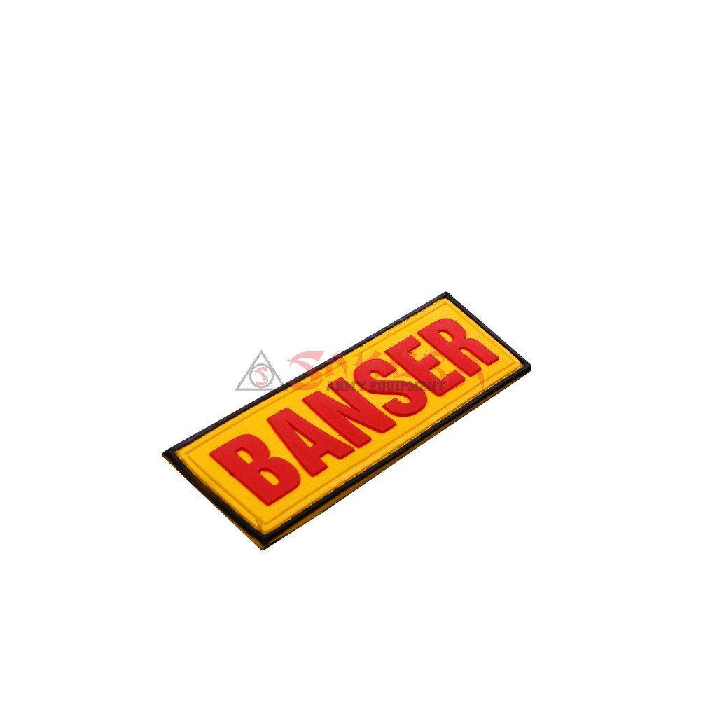 Patch Rubber BANSER Perekat Tempelan Tulisan Banser