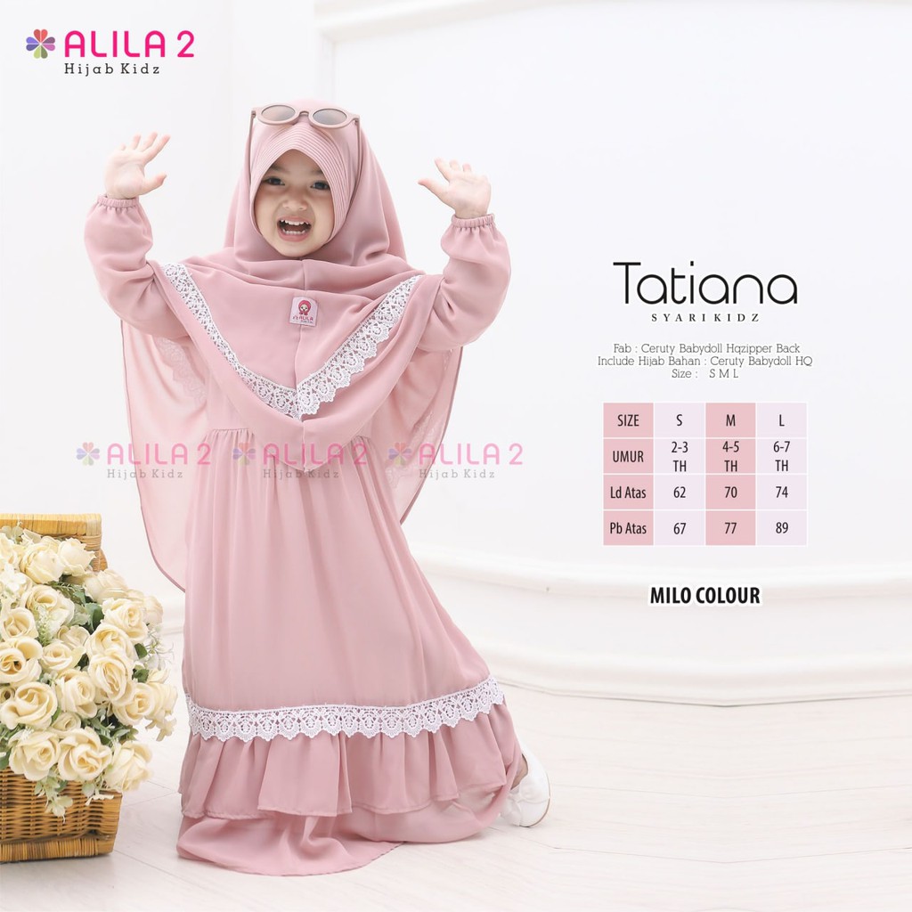 TATIANA SYARI KIDS SET KHIMAR | GAMIS ANAK | BAJU ANAK | DRESS ANAK