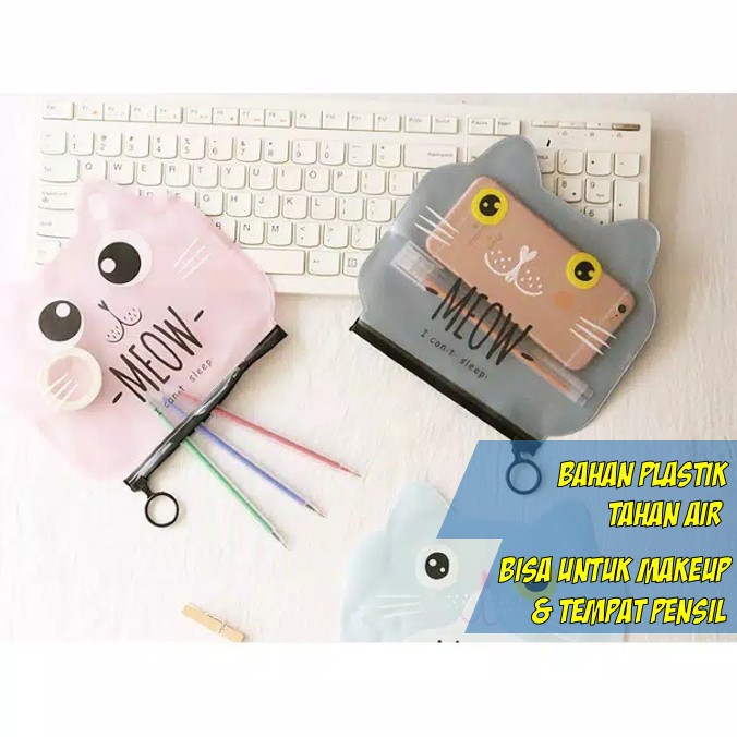 

Tempat pensil & Tempat Kosemetik Multifungsi Motif KItten