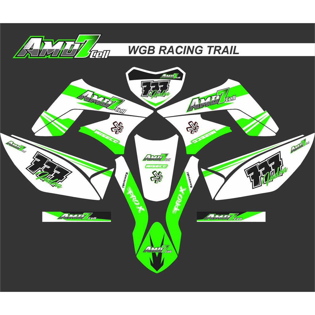 Sticker Decal KLX custom Bisa untuk motor apa saja