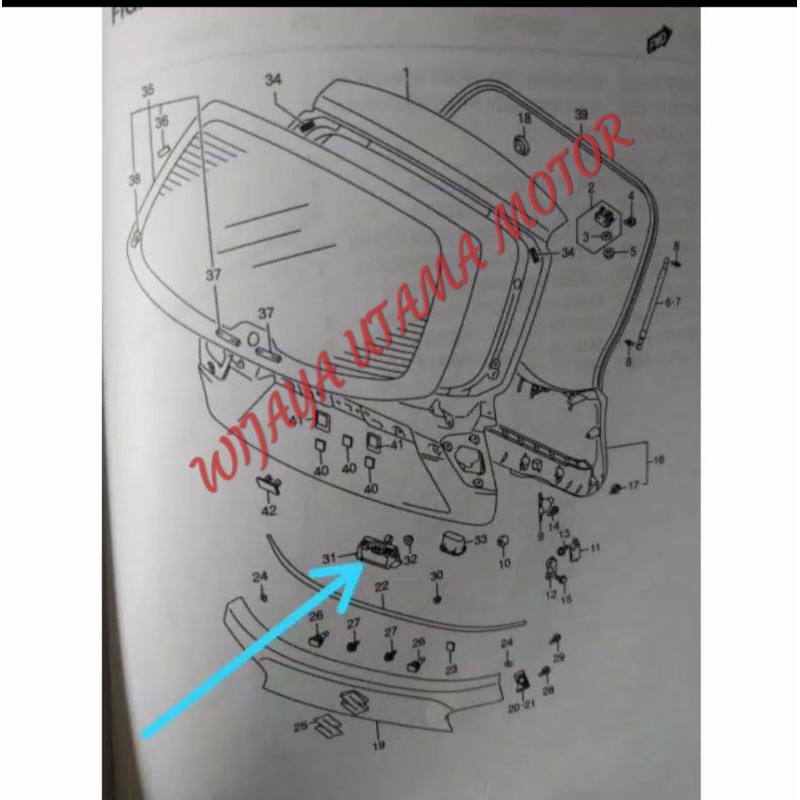 Handle bagasi belakang suzuki ignis GL