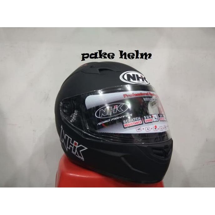 HELM NHK GP 1000 SOLID HITAM DOFF GP1000 FULL FACE - hot item