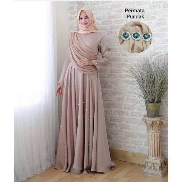 Model Baju Gamis Brokat Buat Kondangan