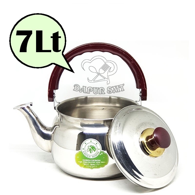 PROMO TURUN HARGA 7 LITER 28CM TEKO BUNYI SIUL STAINLESS STEEL CERET TEKO AIR ANTI KARAT WHISTLING K