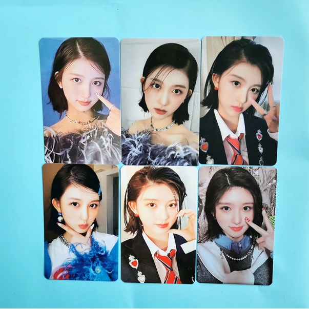 6pcs / set Kartu Foto album Je wonyoung yujin Slang liz leeseo rei