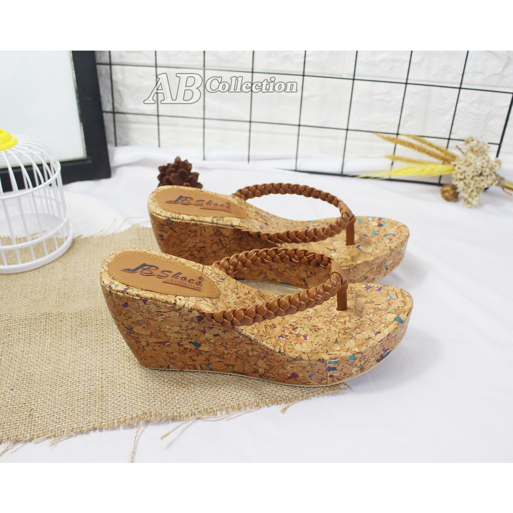 Promo Sandal Wanita Wedges Jepit Kepang JD 03