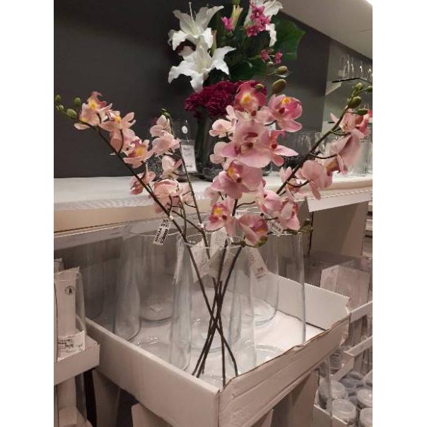  KODE 893 BUNGA  HIAS ORCHID ANGGREK  PINK 60CM IKEA  SMYCKA 