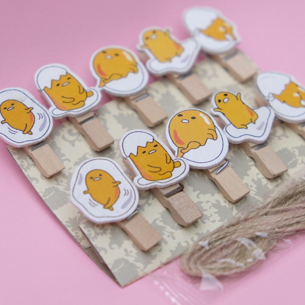 

KLIP JEPIT FOTO POLAROID GUDETAMA 1 SET 10 JEPITAN + FREE TALI GONI UNIK MURAH BERKUALITAS