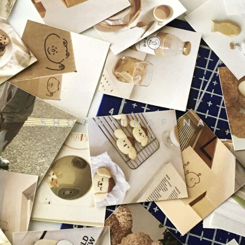 

Sticker Aesthetic | 40 pcs Korean Beige Aesthetic | SHOPWITHAFINA