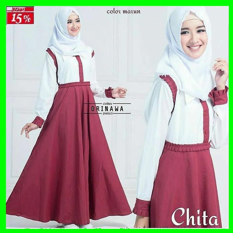 GAMIS SYARI ANNAJAH CAPUCCINO 900GR 110 140 ALLSIZE GAMIS SYARI BUSUI CADAR CREPE HQ POLOS MURAH I.