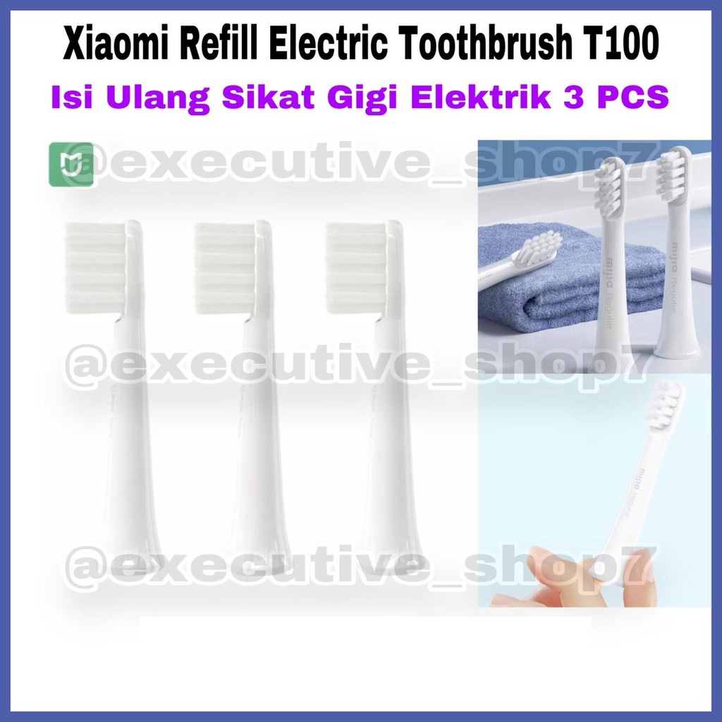 Refill Electric Toothbrush T100 - Isi Ulang Sikat Gigi Elektrik 3 Pcs