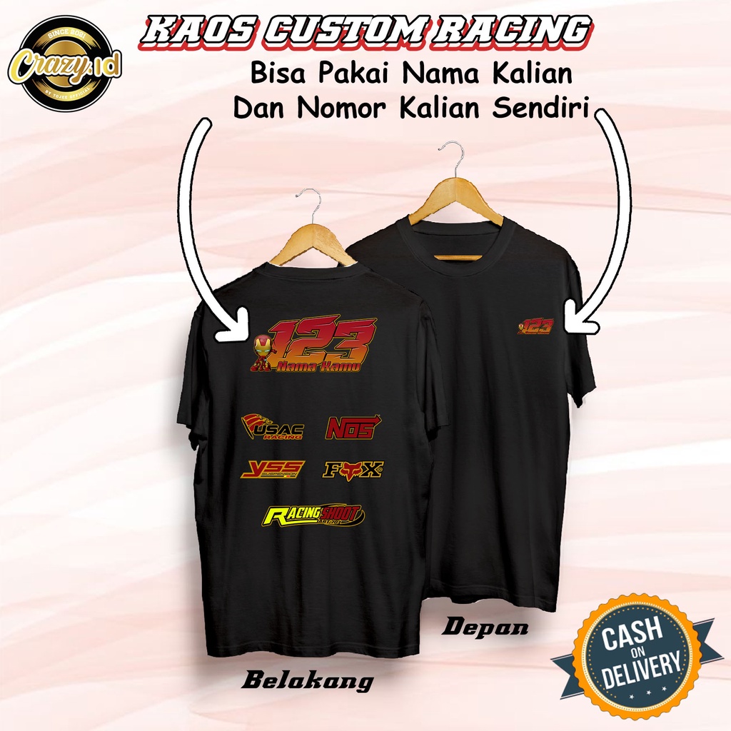 KAOS RACING COSTUM BISA TAMBAH NAMA DAN NOMOR | KAOS RACING | KAOS FULL SPONSOR | KAOS TEAM | KAOS C