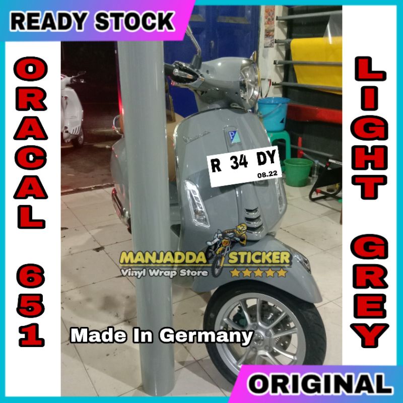 stiker skotlet warna abu abu light grey sticker merk oracal lebar 126cm