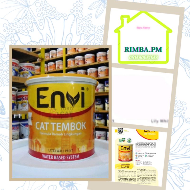 Jual Cat Tembok Envi 5 Kg 841 Lily White Shopee Indonesia