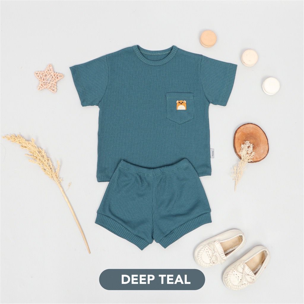 Mooi Niki Rib Set Setelan Anak Unisex - Mooi setelan anak