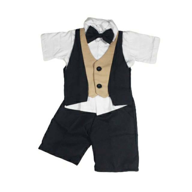 Setelan jas formal tuxedo anak 3 bulan - 5 tahun baju pesta anak laki laki kondangan lucu