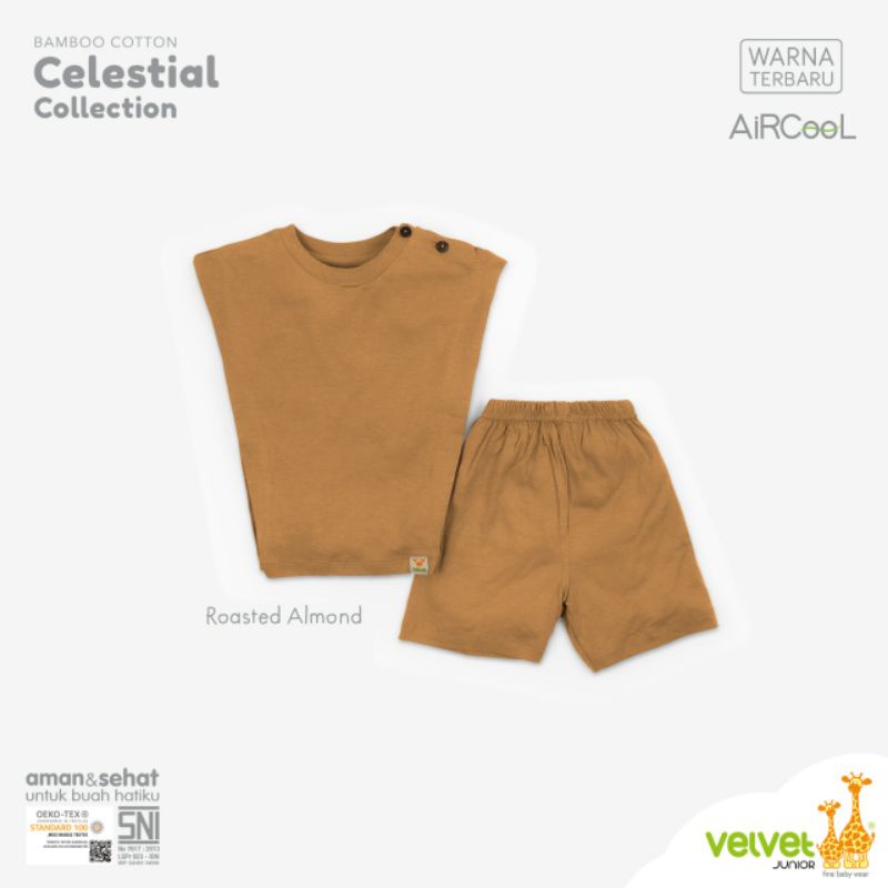 VELVET Junior Celestial Collection Set Kutung Sayap Baju Setelan Anak Peremepuan Earth Color Celestials