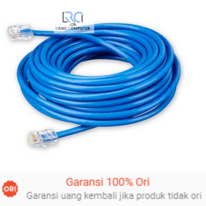 KABEL LAN 15m cat5e PATCH CORD UTP 15 meter lengkap rj45 cat5