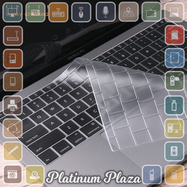 TPU Keyboard Cover for Macbook Air Pro Retina 13 15 17 - 4H8YF - Transparent`2PFWQ9-