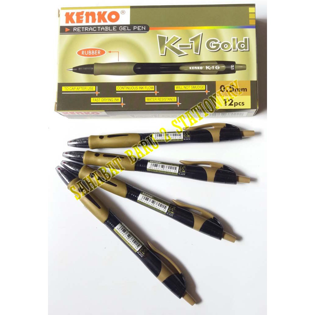 

BOLPEN RETRACTABLE GEL KENKO K-1 GOLD