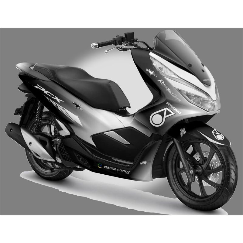 Decal Sticker Variasi Honda PCX 150 Fullbody Costum Motif PETRONAS