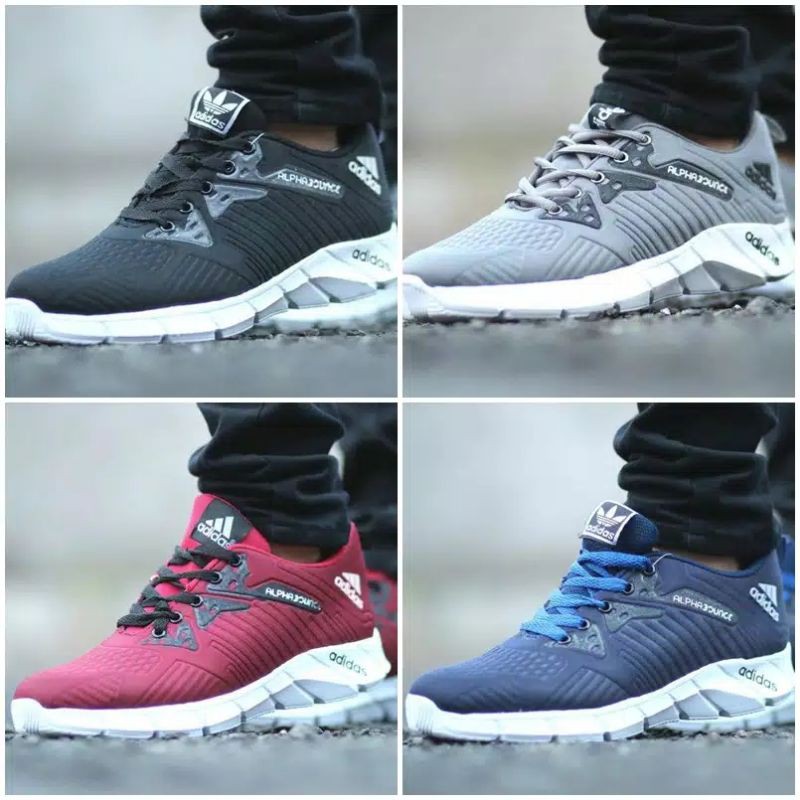 Sepatu pria sneaker adidas alphabounce sepatu running sport olah raga volly