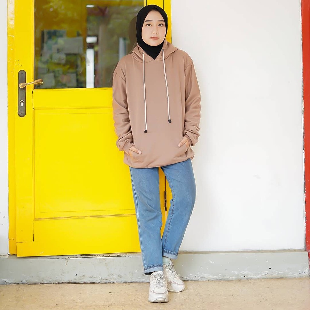 HOODIE POLOS CEWE BIGSIZE / Sweater Polos Murah Kekinian FIt XL