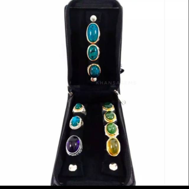 Tas Cincin Batu Akik Kecil 3 Slot Dompet Cincin Kualitas Terbaik