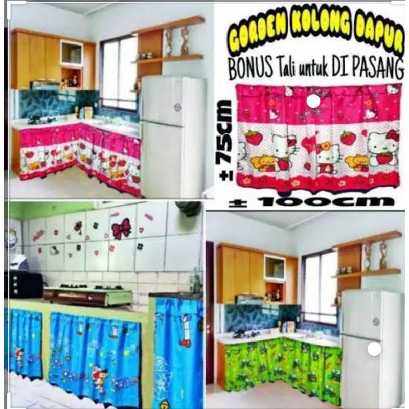 GORDEN KOLONG DAPUR / TIRAI PENUTUP BAWAH DAPUR