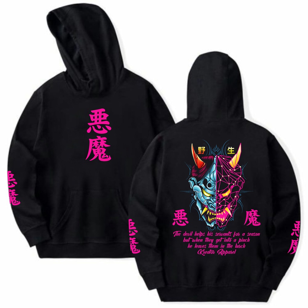 Sweater Hoodie Pria Wanita Unisex - Switer Hodie Tebal Jepang Oni Demon Kreator Apparel